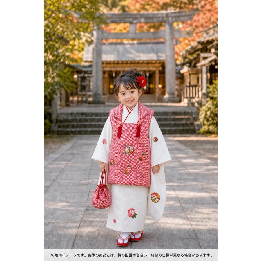 七五三 女の子 着物　宮参り お宮参り 着物 女の子【正絹】祝着 初着 産着 のしめ 新品 j3902
