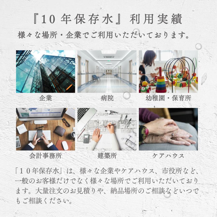 保存水 備蓄水 10年保存水 400ｍl 24本入 10ケース 240本 ラベルレス 防災 グッズ 地震 災害 5年 7年 10年保存可能 ミネラルウォーター 軟水 国産 海洋深層水_4