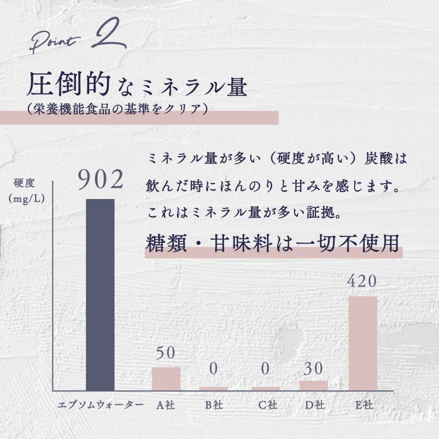 炭酸水 500ml 48本 2ケース 栄養機能食品 エプソムソルト エプソムウォーター マグネシウム ミネラル 無糖 強炭酸 国産｜akol2｜05