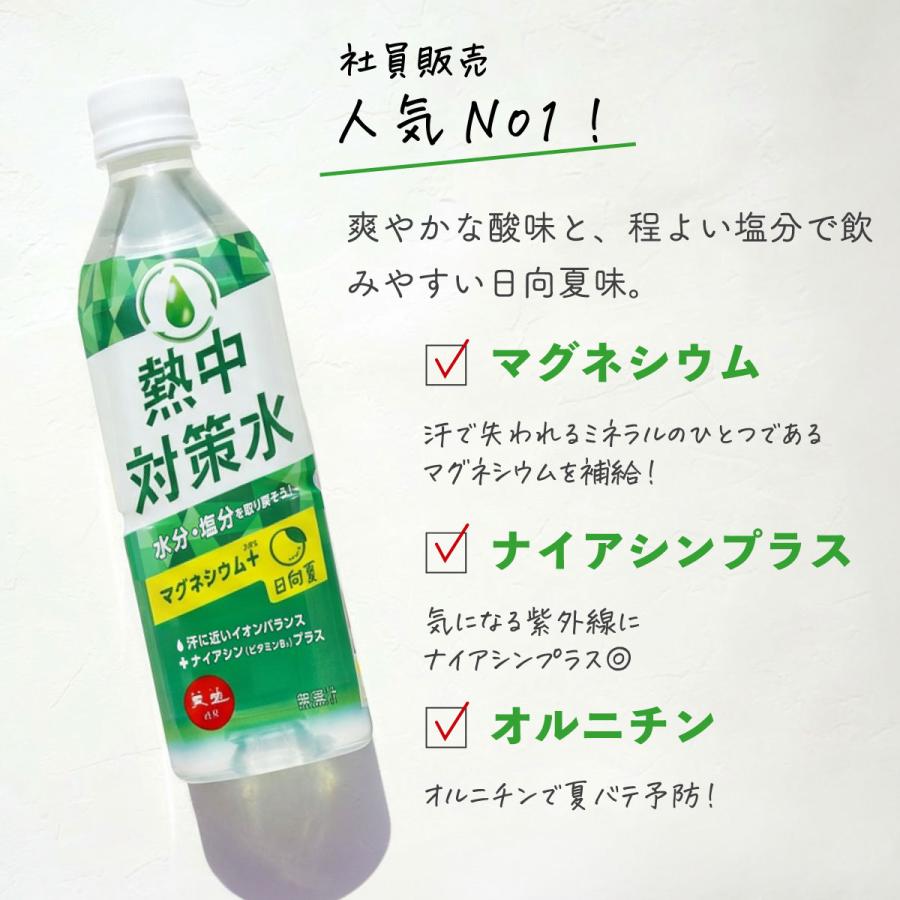 赤穂化成 スポーツドリンク 熱中対策水 日向夏味 500ml 2ケース(48本