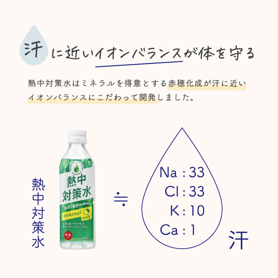 赤穂化成 スポーツドリンク 熱中対策水 日向夏味 500ml 1ケース 24本