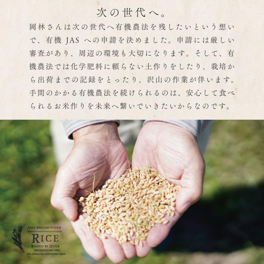 米 3kg コシヒカリ アイガモ米 有機米 精米3kg 精米 うるち米 有機米 有機JAS認定 農薬や化学肥料を一切使わない農法 兵庫県産 贈答 ギフト 合鴨農法｜akol2｜08