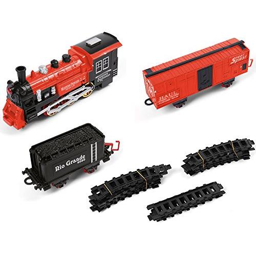 ジャンボ23ピースクリスマス・クラシック・トレイン・タック、音・光・煙・クリスマスツリー装飾付ウエスタンパイオニア急行電車セット ジャンボ23ピースクリスマス クラシック トレイン タック クリスマスツリー装飾付ウエスタンパイオニア急行電車セット