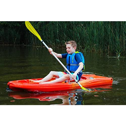 Perception Kayaks Hi Five|Sit on Top Kids Kayak for Kids最大120 Lbs。|パドル付きユースカヤック|6フィート6インチ|サンセット トップス