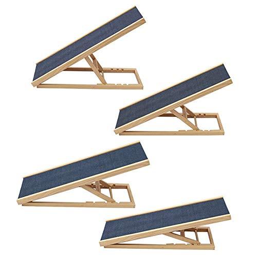 匿名！送料無料！ スリップしない高さ調節可能な犬用スロープ犬用%木折畳み式ペット用犬猫用%ハイベッド用%車用%負荷50 KG (サイズ:4ギア) 【8528935158】(29752円)