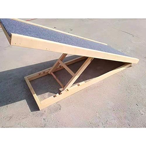 匿名！送料無料！ スリップしない高さ調節可能な犬用スロープ犬用%木折畳み式ペット用犬猫用%ハイベッド用%車用%負荷50 KG (サイズ:4ギア) 【8528935158】(29752円)