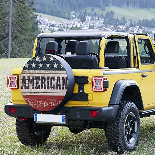 スペアタイヤカバー17インチ%Cover　for　Jeep　Custom　Trailers　Rustic　Rvs　Tires　SUV　Camper?r　Polyester　Cars　Wheel　American　Wood　Cover?r%Waterproof