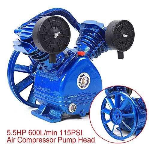 3 HP 250 L/min 115 PSIエアコンプレッサーポンプヘッドV型ツインシリンダー式エアコンプレッサーポンプヘッド二段取替