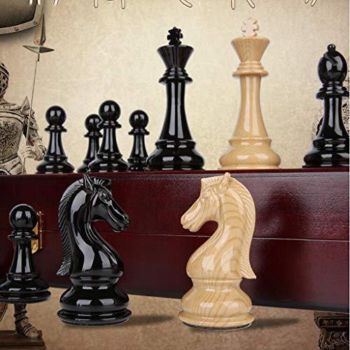 MJSMチェスセットチェスハイエンドスーツ特大無垢材折りたたみチェスボード金属製チェス駒家庭用装飾バックギャモンとチェスセット