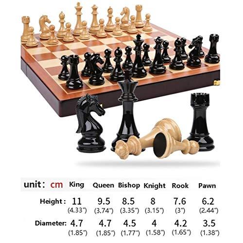 MJSMチェスセットチェスハイエンドスーツ特大無垢材折りたたみチェスボード金属製チェス駒家庭用装飾バックギャモンとチェスセット