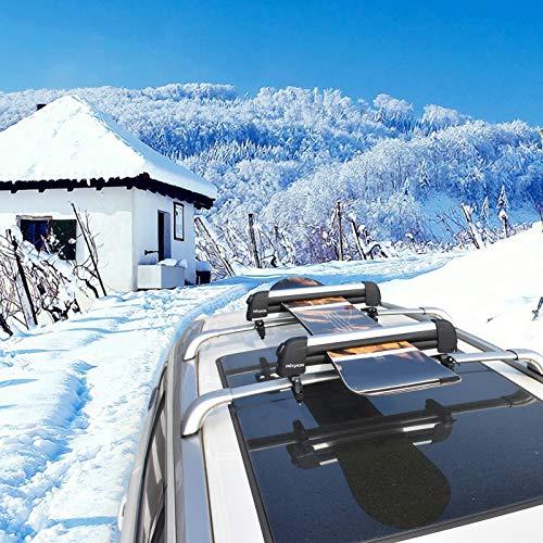 アウトレットパーク PEXMOR 2 PCSアルミ・ユニバーサル・カースキー・ルーフ・ラック%Car Khmmama%31% Escape Fukulic Racks%Ski Snowboard Roof Carrier%Car Khmmama%Snowboar