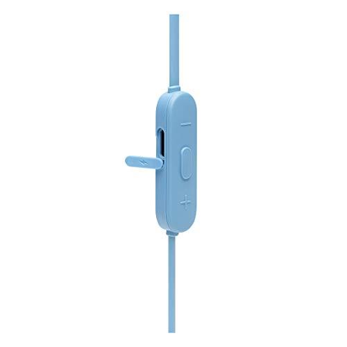 世界的に JBL Tune 215-Bluetoothワイヤレスインイヤーヘッドホン (3ボタンマイク/リモートおよびフラットケーブル付き) -青