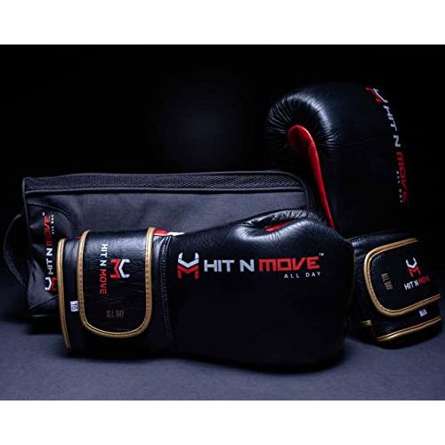 HIT N MOVEヒットンムーブ終日ボクシンググローブ(オリジンブラックアジリティプロ16 OZ) スポーツ コンプレッションウエア トップス