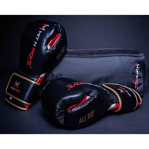 HIT N MOVEヒットンムーブ終日ボクシンググローブ(オリジンブラックアジリティプロ16 OZ) スポーツ コンプレッションウエア トップス