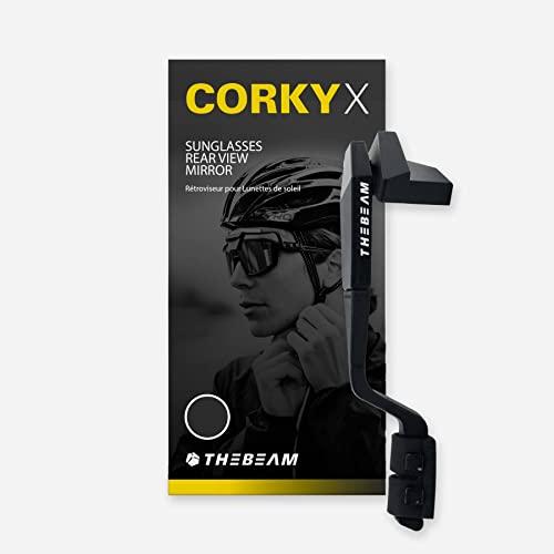 THE BEAMCORKY X Rear View Cycling Mirror任意のライディンググラスに取り付けて360°の視界を確保