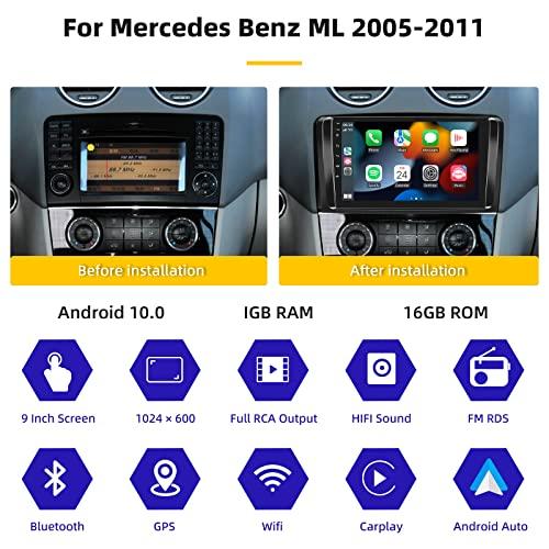 全国送料込み Wireless Carplay搭載AndroidカーステレオMercedes-Benz GL ML Class W 164 X 164 ML 350 ML 450 ML 500 GL 320 GL 450 9インチタッチスクリーンBluetoothカ