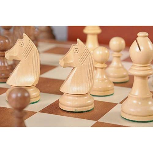 ブランド クイーンズ・ギャンビットにインスパイアされたチェスセット、ボックス、ボードの組み合わせ (ゴールデン・ローズウッド&ナチュラル・ボックスウッド) 【1974207727】(68869円)