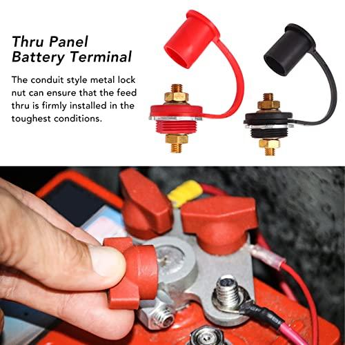 自動車用RV用スルーパネルバッテリーターミナル、バッテリージャンクションポスト250 A 2個3/8 inスタッド B0BPJSG71D