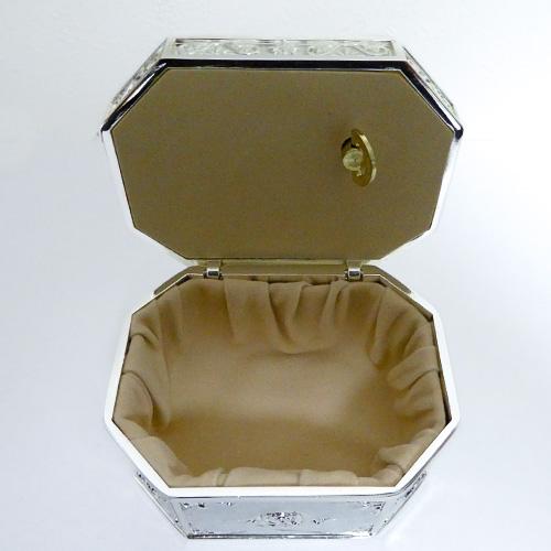 八角宝石箱オルゴール パープルバラカメオ パープル DY3361D 八角宝石箱オルゴール パープルバラカメオ パープル DY3361D