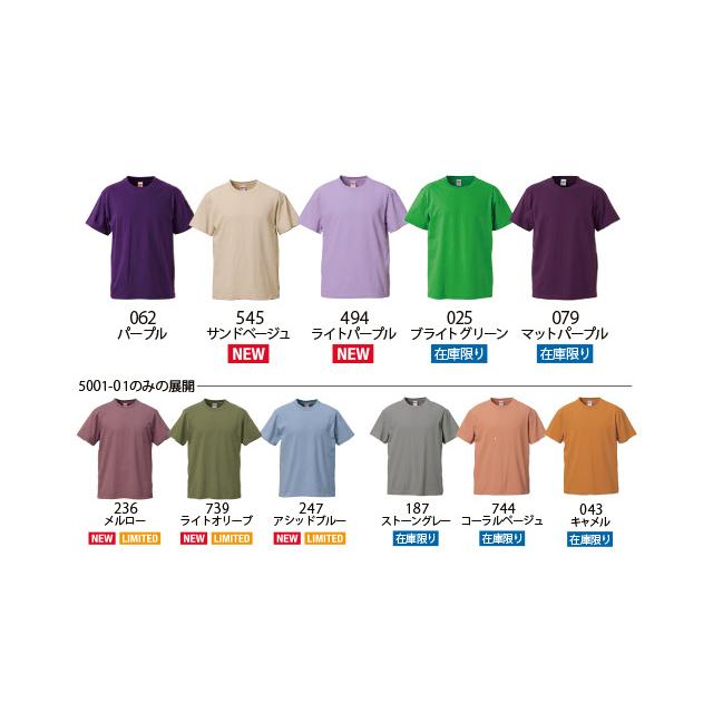 【送料無料】5.6オンス ハイクオリティーＴシャツ(S M L XL) #5001-01 半袖 ユナイテッドアスレ　Aカラー｜akorei｜04