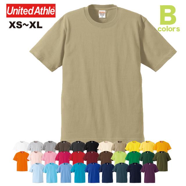 6.2オンス プレミアム 半袖Ｔシャツ#5942-01 (XS S M L XL) ユナイテッドアスレ UNITED ATHLE ヘビーウェイト 丈夫 タフ｜akorei