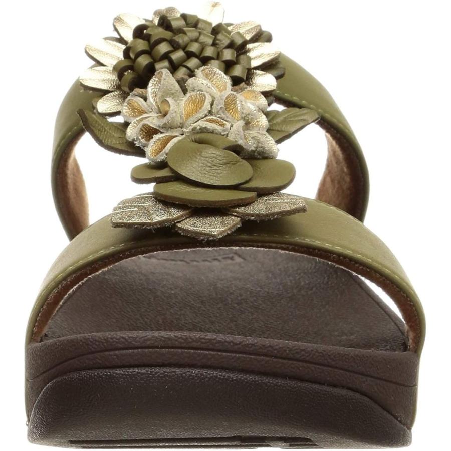 激安な フィットフロップ サンダル Cm 2 23 0 Green Olive レディース Slides Cluster Floral Fino サンダル