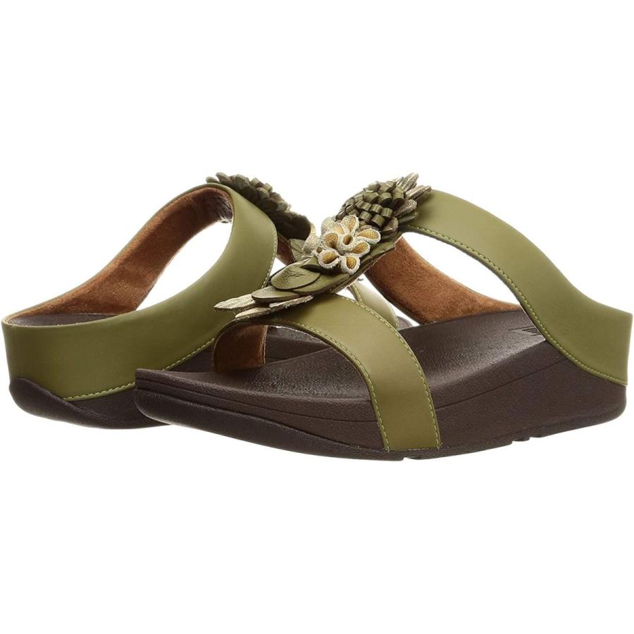 激安な フィットフロップ サンダル Cm 2 23 0 Green Olive レディース Slides Cluster Floral Fino サンダル