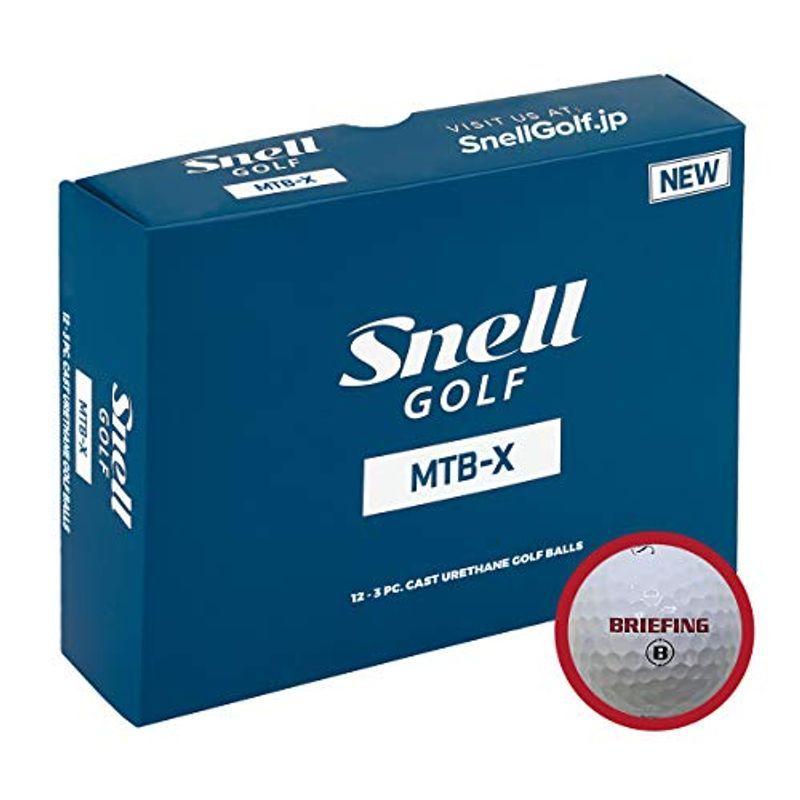 【新作からSALEアイテム等お得な商品満載】 BRIEFING MTB-X（白）XW-BRFG ブリーフィングロゴ日本正規品スネルゴルフ MTB-X-白（1箱12個入り） Snell x ゴルフボール