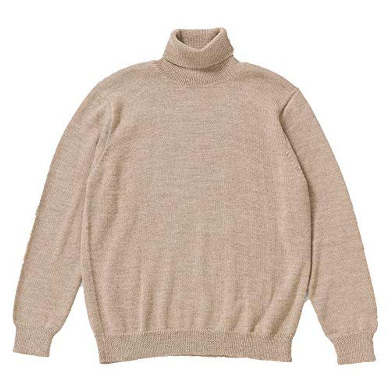 アルパカ ベビーアルパカ メンズウエア セーター メンズ 男性 タートルネック セーター 冬 ベビーアルパカ ベージュ