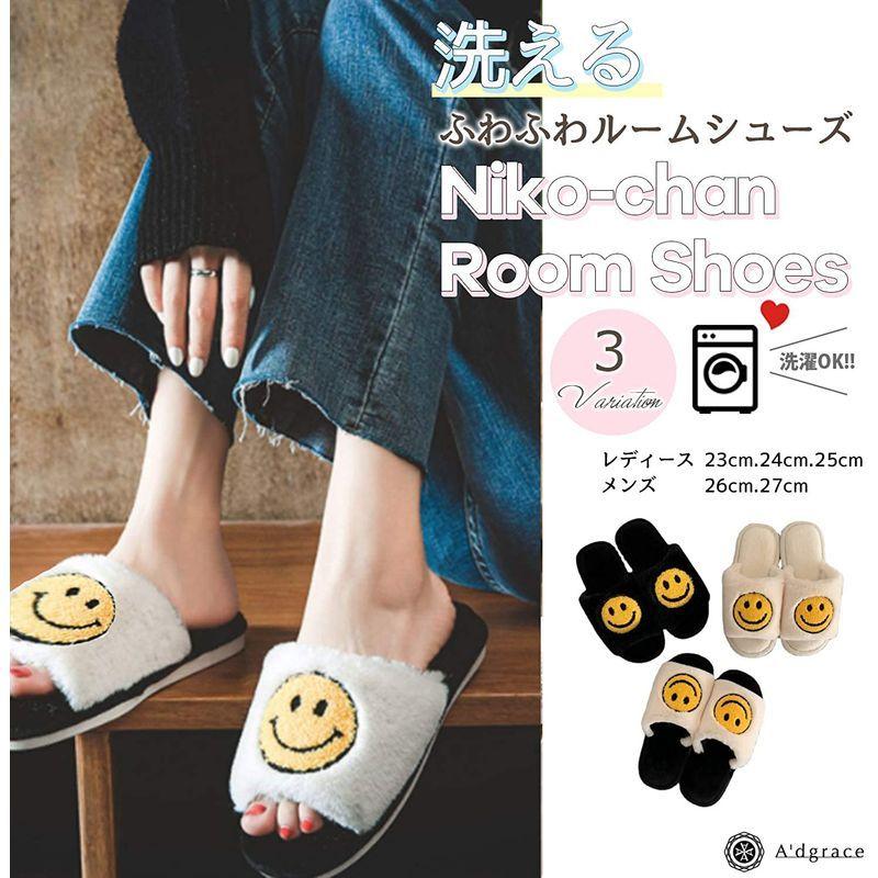 品揃え豊富で シューズ アドグレイス Ad16 スマイル ニコちゃんマーク スマイリー 洗える タオル地 スリッパ 室内 ルームシューズ 静音 Pvc 素材 クッ Www Threeriversofs Com