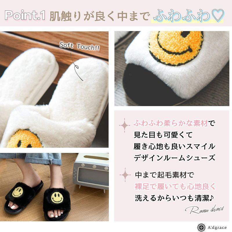 品揃え豊富で シューズ アドグレイス Ad16 スマイル ニコちゃんマーク スマイリー 洗える タオル地 スリッパ 室内 ルームシューズ 静音 Pvc 素材 クッ Www Threeriversofs Com