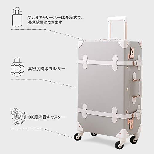 超安い Uniwalker スーツケース 可愛い トランクケース キャリーケース 四輪 静音キャスター 軽量 復古 キャリーバッ グ クラシ スーツケース キャリーバッグ Www Radio10 Sr