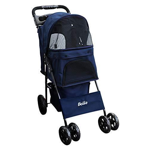 工場直送 ペットカート 折りたたみ 小型犬 リード2本付き 多頭 耐荷重15kg 猫 犬 お出かけ 小型犬 多頭 4輪バギー 通気 前 人気ブランド Www Kmhsystems Com