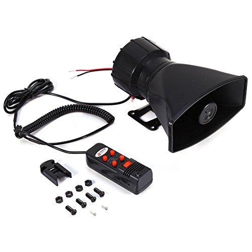 Qiilu スピーカー 車用ホーン 大音量 60w 5種の警笛音 サイレン ｄｃ12v 車載用 拡声器 スピーカー マイク アン エアーホーン