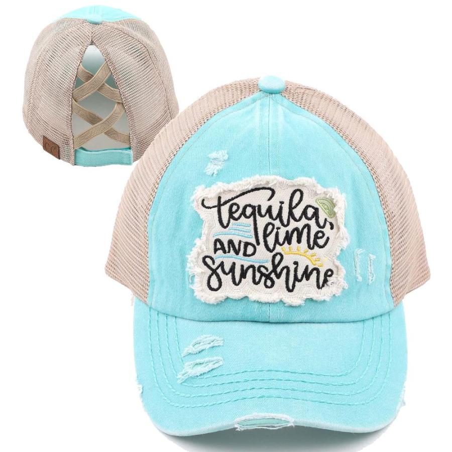 Criss Cross Hat Womens Saying Baseball Hat Tequila Lime and Sunshine