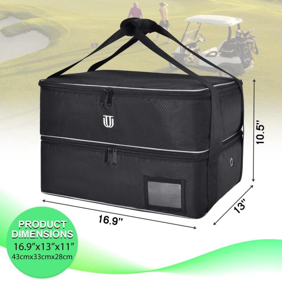 Jaffzora Golf Trunk Organizer 2 Layers Waterproof Car Golf Locker