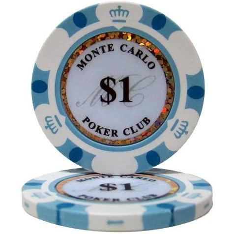 ポーカーチップ モンテカルロ カジノ コイン 25枚セット クレイ