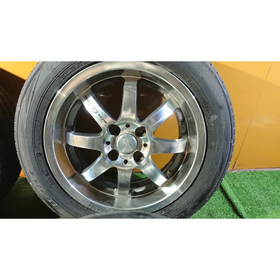 無限 MUGEN タイヤ アルミホイール 4本セット 社外 DUNLOP 185/60R15 