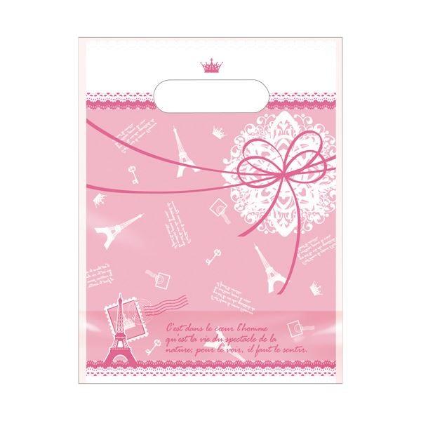 (まとめ) タカ印 デコラパック S W160×H210+D90mm パリ ピンク 353453 1パック(50枚) (×5)