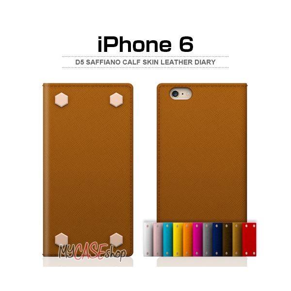 【送料無料/即納】  D5 iPhone6 Design SLG Saffiano ベビーピンク Diary Leather Skin Calf iPhone用ケース