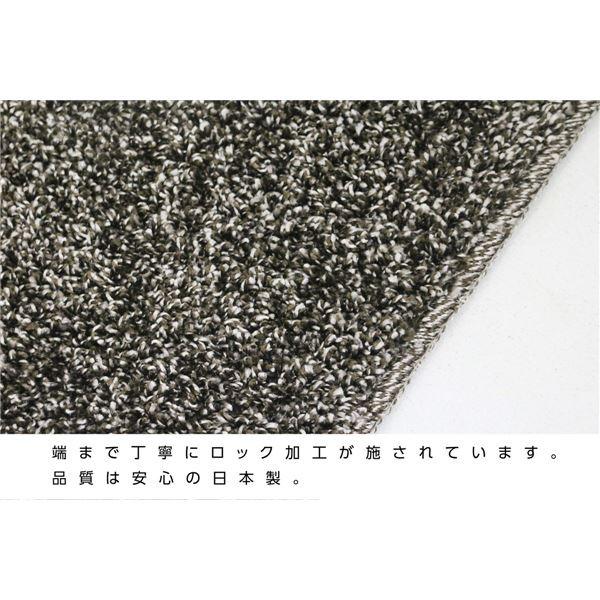 抗菌防臭 ラグマット/絨毯 (185cm×185cm ブラウン) 正方形 日本製 