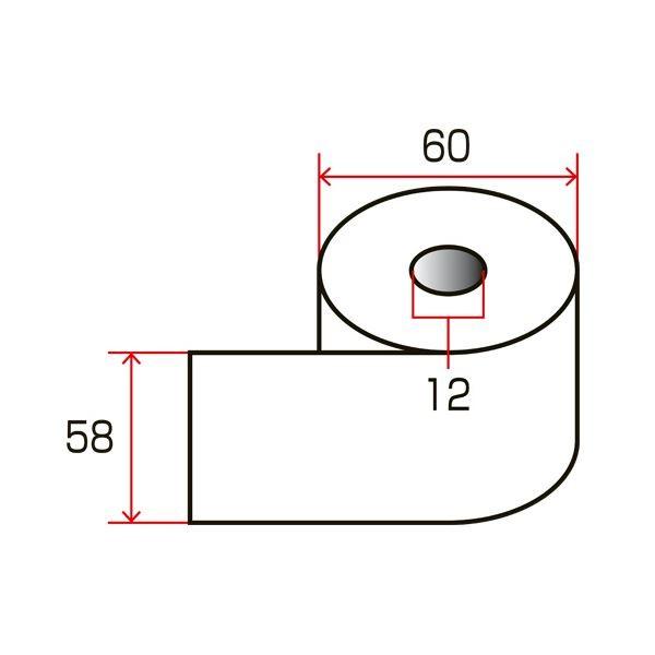 レジスター　TANOSEE　FSC認証小径サーマルロール紙　厚さ62μ　42m巻　紙幅58×外径60×芯内径12mm　ノーマル保存タイプ1(100巻:5巻×20パック)