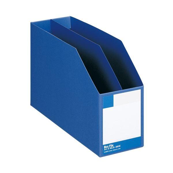 誕生日プレゼント 背幅105mm 板紙製A4ヨコ ボックスファイル (まとめ)ライオン事務器 青 1(10冊)(×3) B880E ボックスファイル