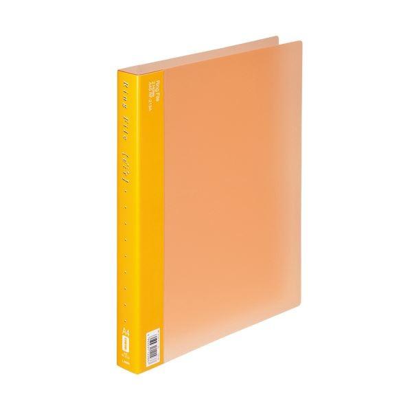 (まとめ) ライオン事務器 リングファイル(エール)A4タテ 2穴 150枚収容 背幅30mm オレンジ RF213A 1冊 (×30)