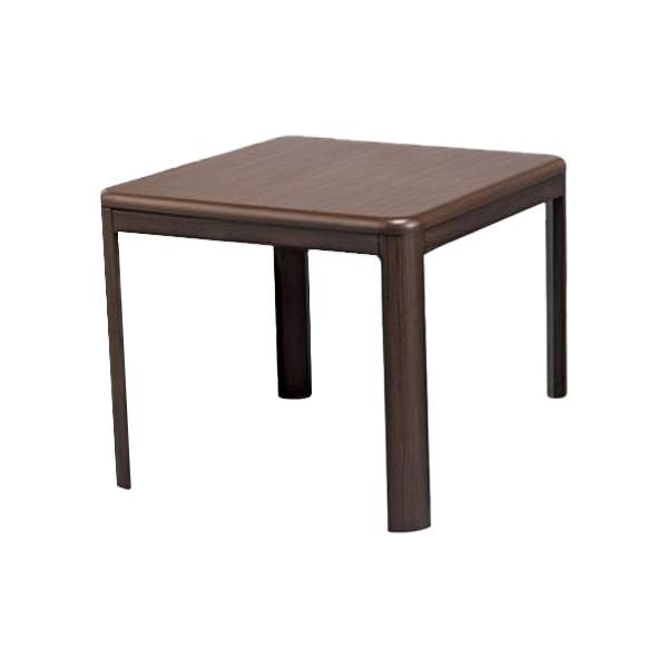 ダイニング こたつテーブル 本体 (幅80cm ブラウン) 木製脚付き ヒーター：600WU字型 コントローラー付き (リビング)