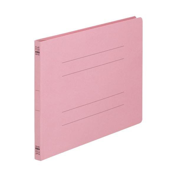 最新発見 フラットファイル(ノンステープルタイプ)A4ヨコ TANOSEE 150枚収容 1(100冊：10冊×10パック) ピンク 背幅18mm クリアファイル