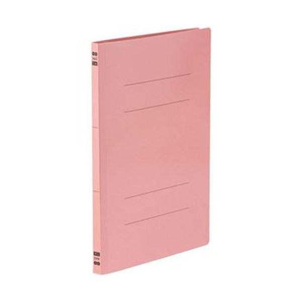 (まとめ)TANOSEE フラットファイルPPラミネート表紙タイプ A4タテ 150枚収容 背幅17.5mm ピンク 1(30冊：10冊×3パック)(×10)