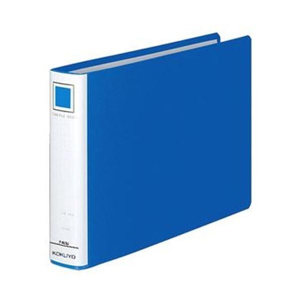 (まとめ)コクヨ チューブファイル(エコ)片開きB5ヨコ 300枚収容 30mmとじ 背幅45mm 青 フE636B 1(4冊)(×3)
