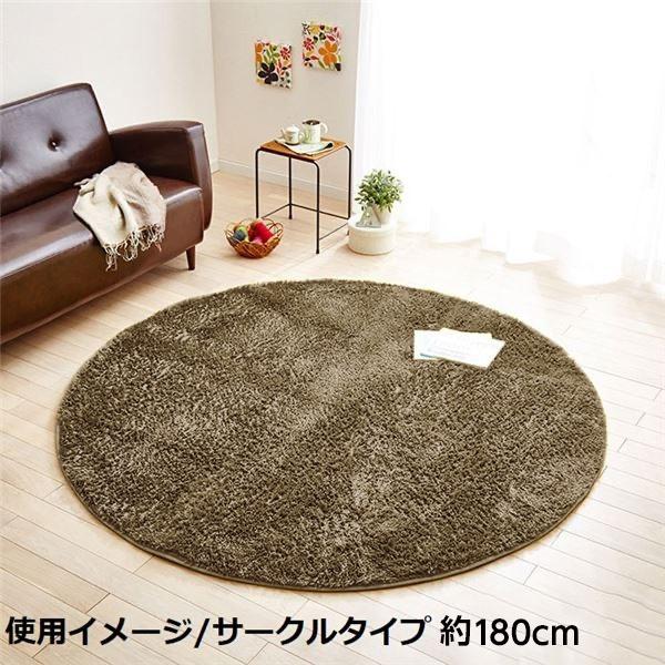 超目玉 防音 ラグマット 絨毯 約180cm サークル型 モカブラウン オールシーズン ホットカーペット可 厚め リビング 即納特典付き Reliancegroupnepal Com