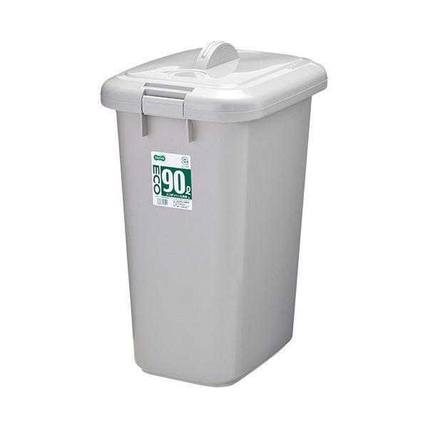 ゴミ箱 | TANOSEE エコポリペール 角型 90L 本体 グレー 1個 (フタ別売